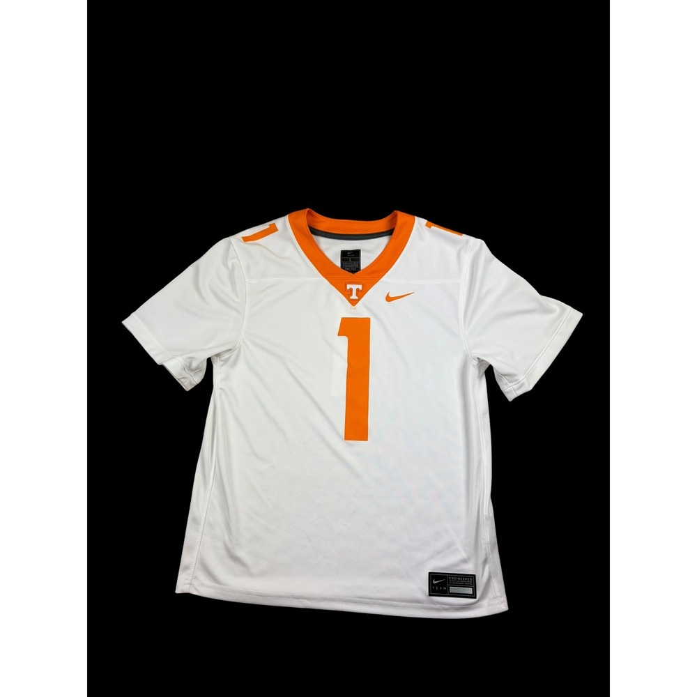 Nike Tennessee Volunteers Youth Football Jersey White Orange Number 1 Size L